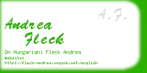 andrea fleck business card